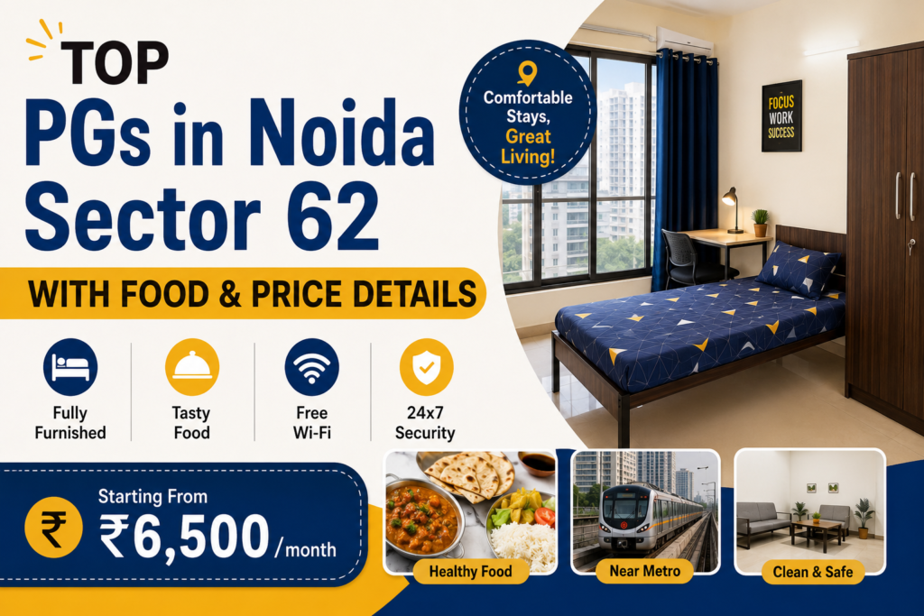 Top PGs in Noida Sector 62